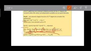 Theorem: The nth differences of a nth degree polynomial are constant