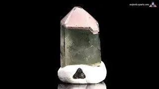 P739 - Multi Layered Pink and Green Chlorite 3D Phantom Included Quartz Crystal