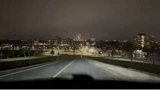 halifax downtown| Sunday night| Rain| Driving 