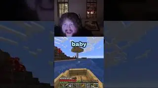 CaseOh meets baby mushroom cow and goes insane #caseoh #minecraft #minecraftshorts