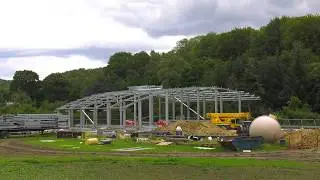 North Yorkshire Moors Railway (NYMR) - Pickering Carriage Shed Update 2 - Structure has been erected