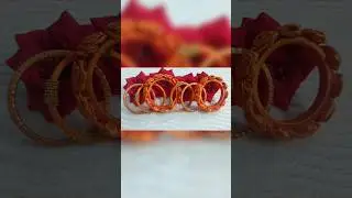 Beautiful Silk Thread Bangles Set With Floral, Gotta Patti & Ball Chain Design #handmade #diy #art