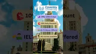 Study in UK -  Coventry University -Get Offer letter in 2 days