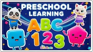 Preschool Learning activities for 3 year olds at home | Learn ABC Phonics Shapes Numbers Colors 🌈