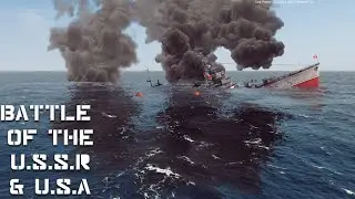 3 Russian Warships Vs. 3 Iowa class Battleships - Sea Power : Naval Combat in the Missile Age