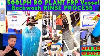 how to service FRP Vessel strainer#ro plant backwash rinse process.500ltrs RO Plant Servicing.
