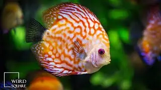 Discus fish can change its colors slightly based on personal and environmental factors