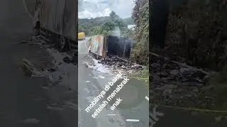 mobil bok dibakar setelah menabrak anak kecil #trukoleng #driverkeren #busmania
