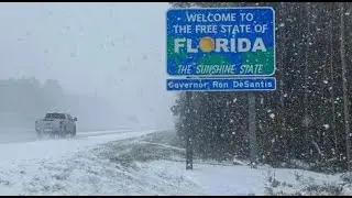 Florida Sees Accumulating SNOW! 1st Time In Back To Back Winter's!