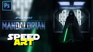 Photoshop Speed Art | The Mandalorian; Luke Skywalker