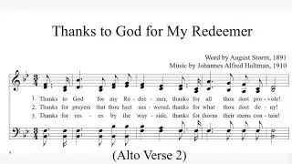 Thanks to God for My Redeemer (Rehearsal for  Alto)