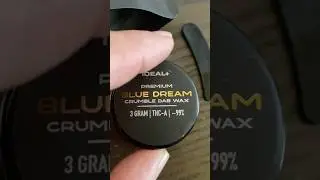 Hemp Flower Co Blue dream crumble 3g container 94.6% bag shows 99% #thcareview #shorts #710