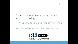 ISEA 2020 Summit - Efficient Computer Vision Model for Product Inspection
