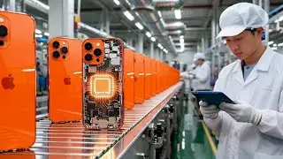 Inside Apple's iPhone 17 Pro Max Factory 🏭 Orange Edition Full Production Process