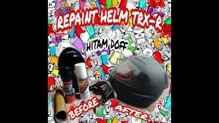 Modifikasi helm + repaint helm Honda TRX-R full face