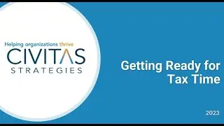 Getting Ready for Tax Time