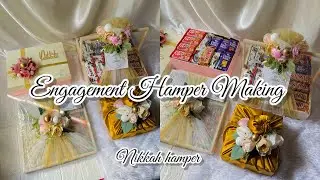 Engagement hamper making | full tutorial | Nikkah hampers | chocolate box | mubi irshu art
