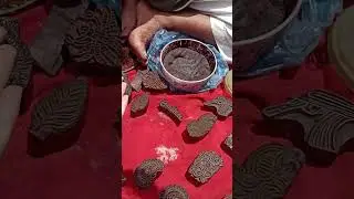 mehndi by wooden blocks stamp #uttarakhand