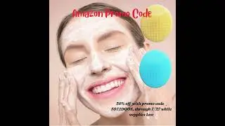 Amazon Promo code!! ⚠️Silicone Face Scrubber Cleansing Brush