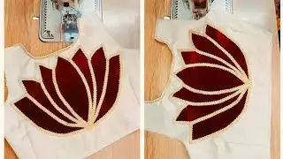 New look blouse design cutting and stitching //blouse back neck design #trending #lotus #blouse #yt