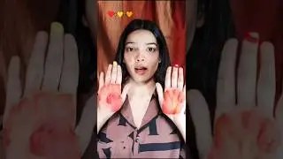 &hearts;️+💛=🧡|| ORENJI ||🧡#trending #colourmixing #stamps #stamp #shorts #explore #makeup #transition #fyp