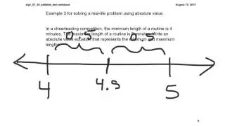 Lesson 1.4 Solving real life problems using absolute values