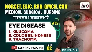 Rajasthan CHO Classes 2025 | Medical Surgical Nursing | Eye Disease | By Piyush Sir | #82