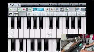 haciendo un piano split  en Music Studio