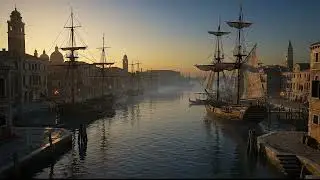 1700s Coastal Harbor in the Rain 🌧️ Lanterns, Ships & Ocean Ambience