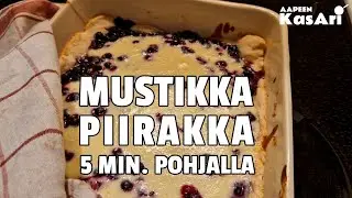 5 min. Mustikkapiirakkapohja | EI KAULINTAA, EI VISPAUSTA |#pie #piirakka #mustikkapiirakka