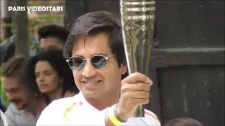 Arcelor Mittal chairman Lakshmi Mittal, CEO Aditya Mittal torchbearers @ Paris Olympics 26 july 2024