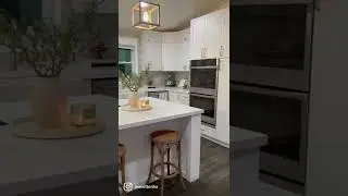 A little preview of our kitchen. Showing you the before and after.