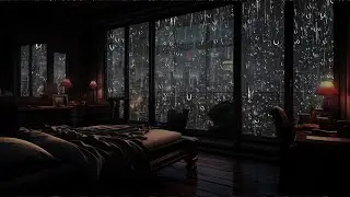 Cozy Room Rain Sounds | City Window Rain for Sleep, Study & Relax