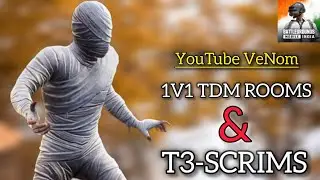 T3 CUSTOM & 1V1 TDM ROOMS WITH YouTube Venom || #bgmi #tdm #1v1 #scrims