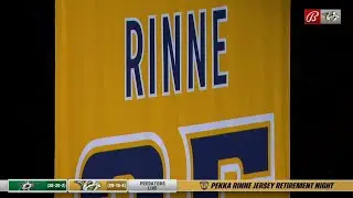 Pekka Rinne jersey retirement ceremony