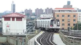BMT Eastern Division: R143, R160 & R179 trains at Broadway Junction station during PM Rush Hour