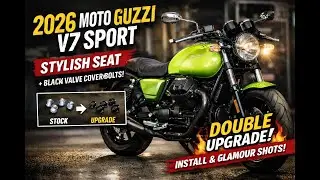2026 Moto Guzzi  V7 Sport | OEM Stylish Seat CNC Racing Valve Covers | Double Install