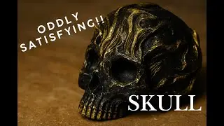 Oddly Satisfying Skull Sculpture | Stone Powder Casting with Perfect Details