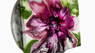 105. Gorgeous Bloom with only 2 Colors! Fluid Art Acrylic Paint Pouring