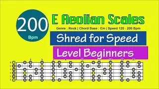 Guitar Jam Track | E Aeolian Scale | Modern Hard Rock | 120 - 200 Bpm