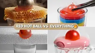 ASMR Extreme Heat Test &mdash; Hot Ball Melting Everything #ASMR #HotBall #hotballexperiment #satisfying