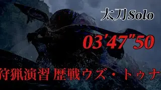 狩猟演習 歴戦ウズ・トゥナ 太刀Solo 03'47