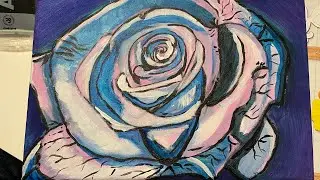 Acryl Leinwand malen Rose 🌹 Teil 2 / Live auf Instagram ( @lysandrayt)