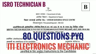 ISRO VSSC Technician B ITI Electronics Mechanic | Total 80 Questions | Previous year question Paper