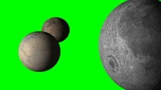 planet formation space green screen - free use