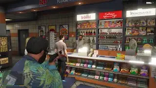GTA 5 - Grove Street Gang Robs the Store + Ten Star Escape