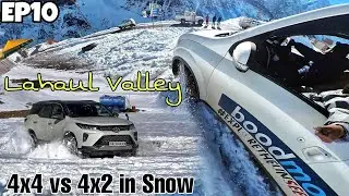 Fortuner 4x4 vs XUV 4x2  Snow Drifting in Lahual Valley | ExploreTheUnseen2.0