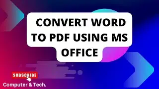 Conversion of Word document to pdf using MS Office
