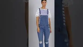 Studio - Ripped Knee Denim Dungarees