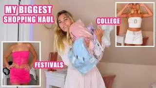 My biggest try on Shopping Haul after getting into college! | Rosie McClelland